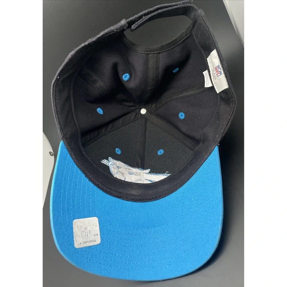 NFL Carolina Panthers Cap - Black - Backstrap One Size Fits‎ All Blue